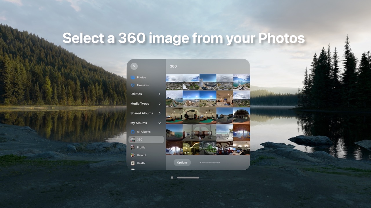 View your 360 photos screenshot