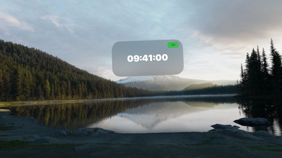 Clock with seconds & battery screenshot