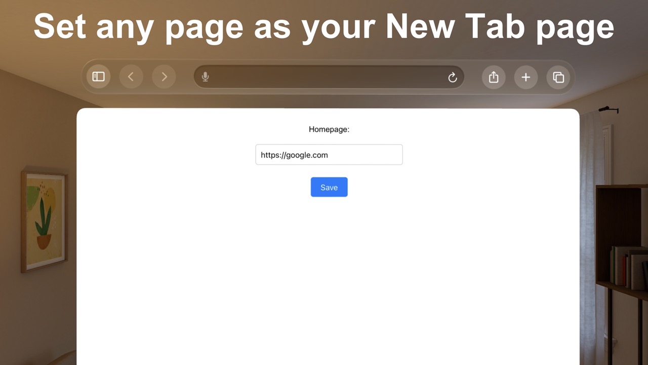 Set any homepage in Safari screenshot