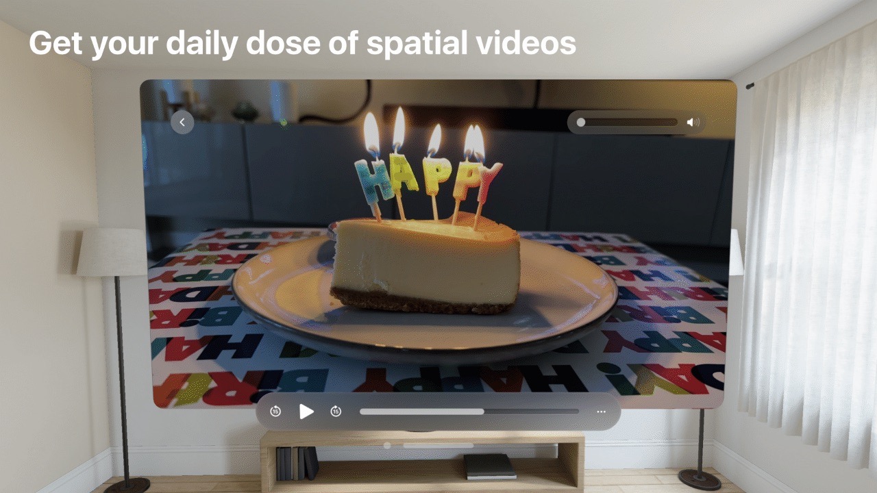 Daily dose of spatial videos screenshot