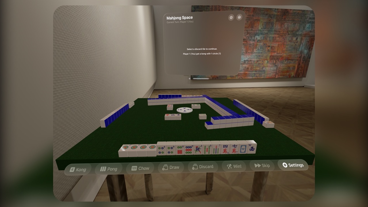 Spatial Multiplayer Mahjong screenshot