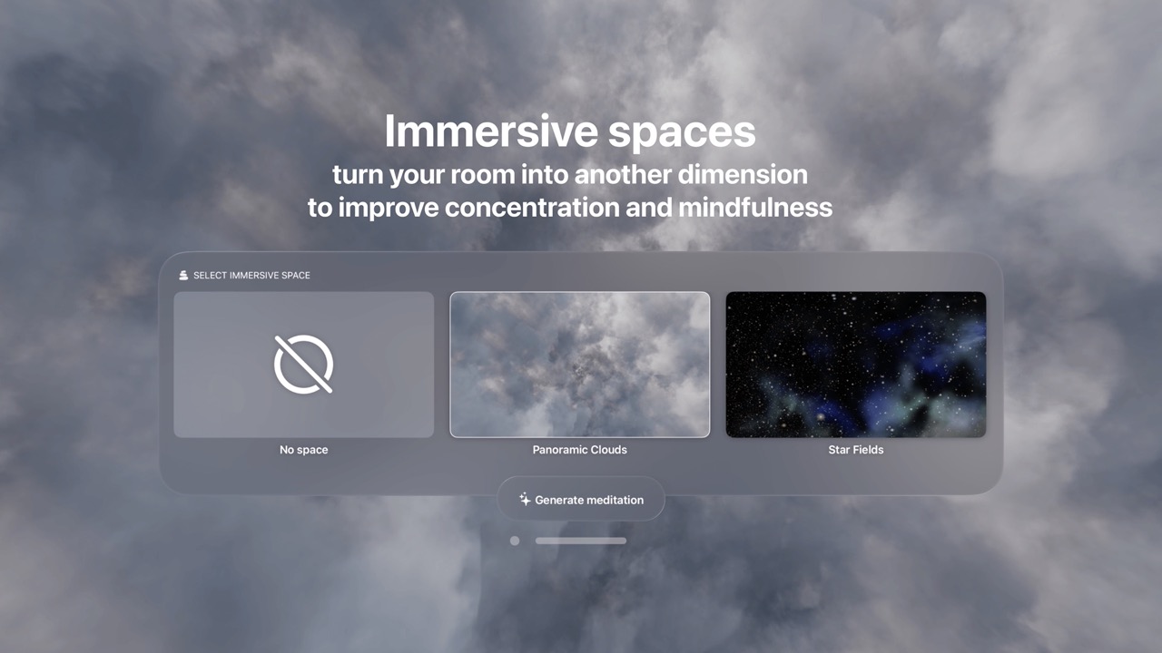Immersive meditations, powered by AI screenshot