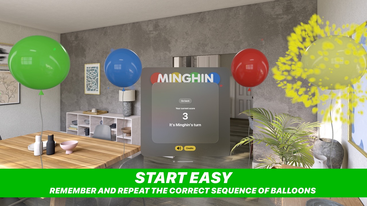 Follow Minghin's sequence of balloons. screenshot