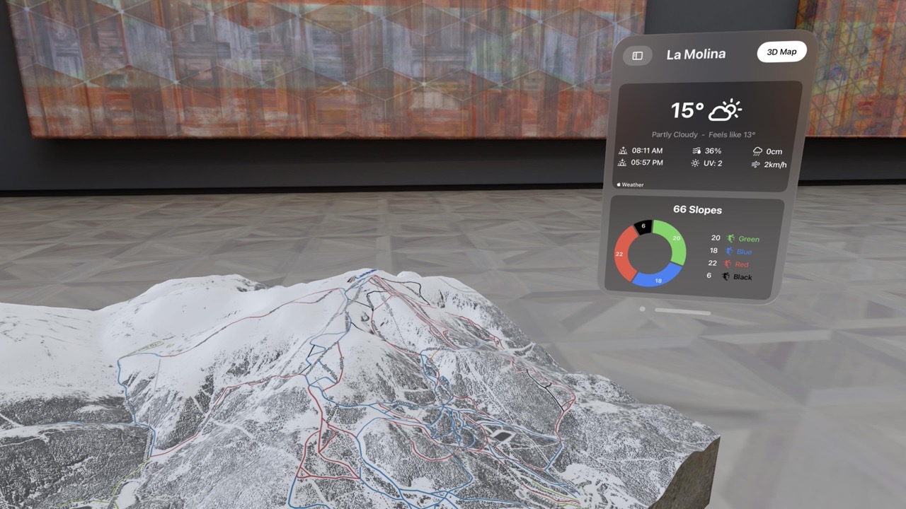 3D ski maps & weather forecast screenshot