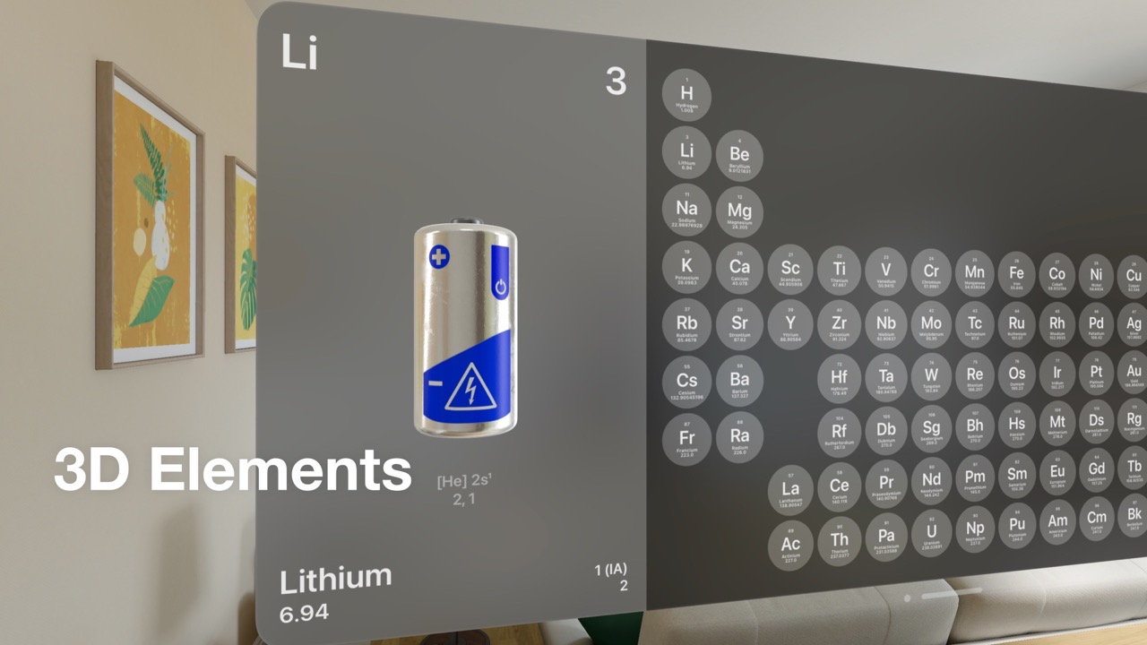 The 3D & AR Chemical Elements screenshot