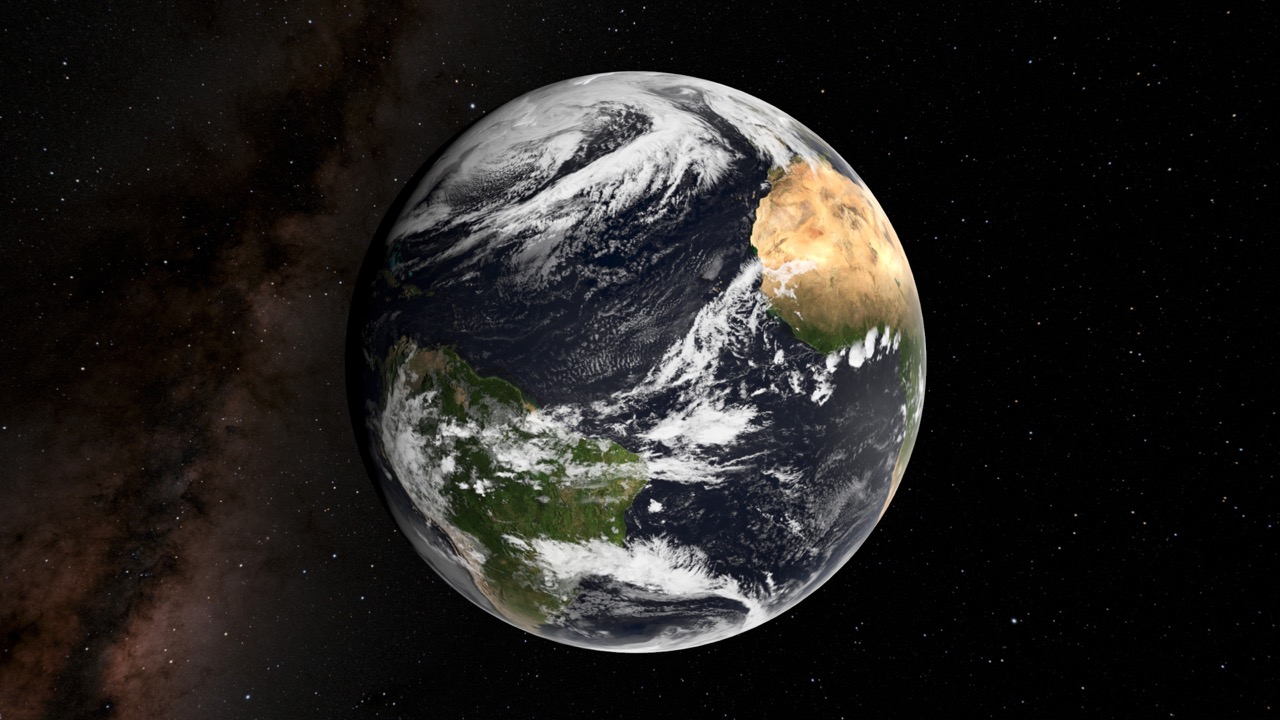A high quality earth with real-time cloud map screenshot