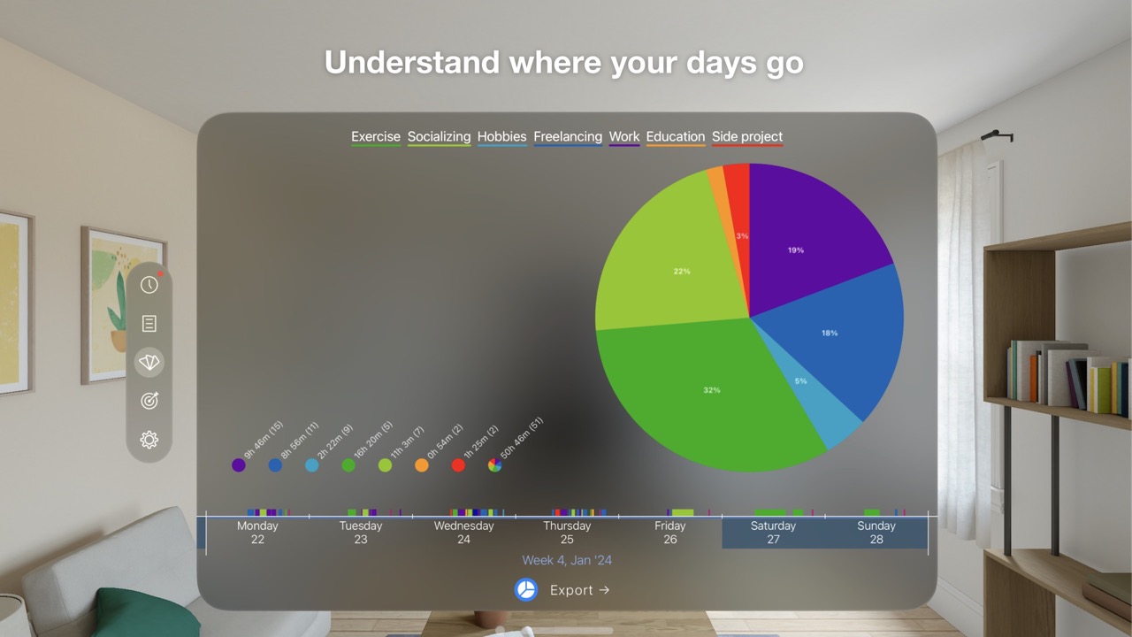 Personal & Work Hours Tracker screenshot