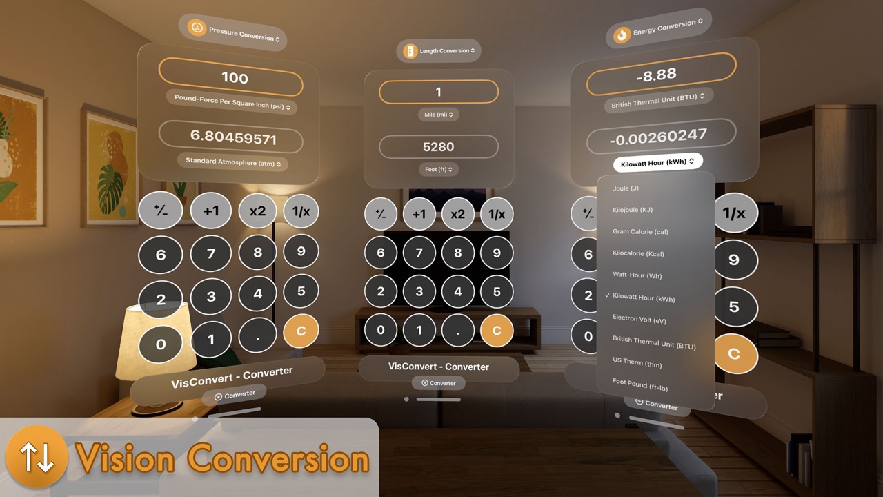Spatial Conversion Calculator screenshot